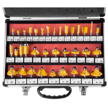 Set of milling cutters 35 pcs, into wood
