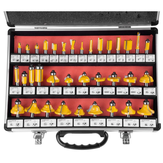 otsikute komplekt Strend Pro GT453 ruuterile, 35 tk, ümbris, puidu jaoks, 8 mm otsikute komplekt Strend Pro GT453 ruuterile, 35 tk, ümbris, puidu jaoks, 8 mm