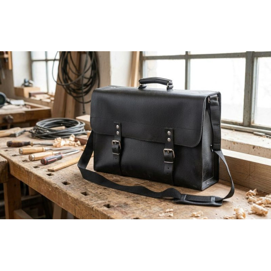 Leather bag BM45, fitter, 45x32x15cm