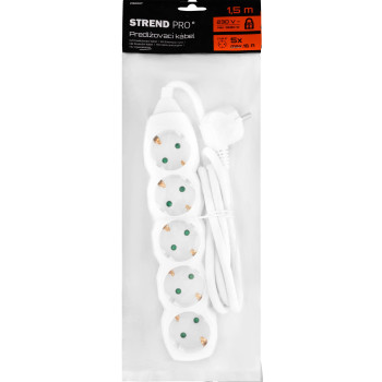 Cable GERMAN socket Strend Pro DG-805B 1,50 m, 5 sockets, HUN, ROM, SRB, CRO