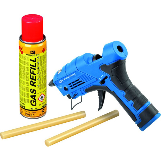 Gun KEMPER 1067, set, for fusible rods, with gas cartridge, 41.6W, 10-12 mm Gun KEMPER 1067, set, for fusible rods, with gas cartridge, 41.6W, 10-12 mm