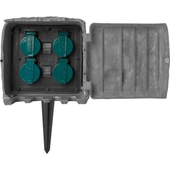 Strend Pro pistikupesa, veekindel, aed, kiviimitatsioon, IP44, 4 pistikupesa, 3 m Strend Pro pistikupesa, veekindel, aed, kiviimitatsioon, IP44, 4 pistikupesa, 3 m