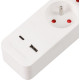 Cable Strend Pro LG-FB603K, L-1.4 m, extension, 3x socket + switch, USB Cable Strend Pro LG-FB603K, L-1.4 m, extension, 3x socket + switch, USB