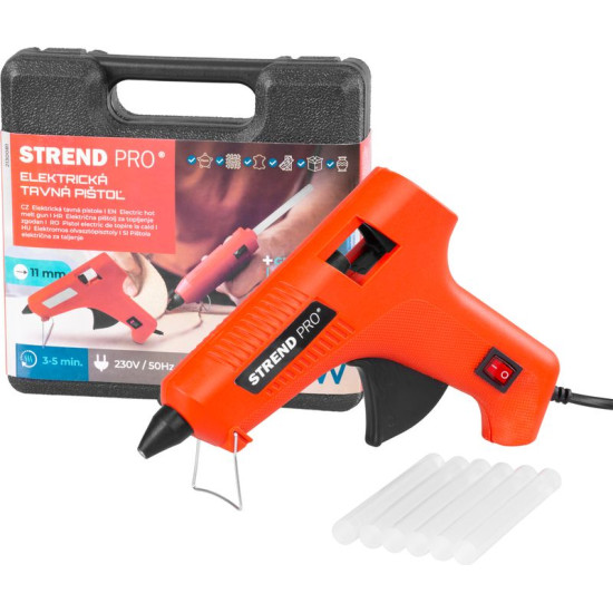 Strend Pro püstol, liim, karbis, 60-80 W, 11 mm kuumsulampulkadele Strend Pro püstol, liim, karbis, 60-80 W, 11 mm kuumsulampulkadele