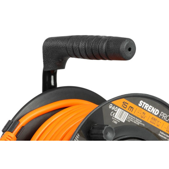 Strend Pro DG-FB04 extension cable, L-15 m, on drum, cross-section 1.5 mm2