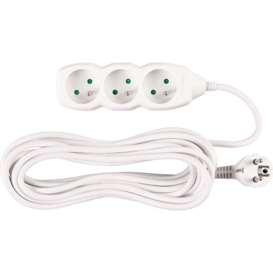 Pikenduskaabel DG-F803B 5 m 3 pistikupesa Pikenduskaabel DG-F803B 5 m 3 pistikupesa