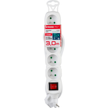 Удлинитель с выключателем DG-F805BK 3 м 5 розетки
