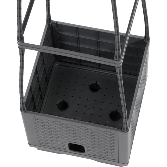 Цветочный горшок Strend Pro Herrison FP8018, с опорной башней, 250x250x1050 мм