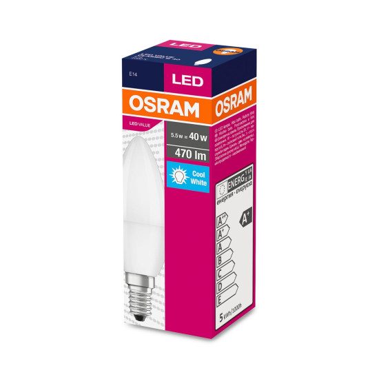 Bulb OSRAM® LED FR 040 (ean3367) non-dim, 5,7W/840 E14 4000K Value CLASSIC B Bulb OSRAM® LED FR 040 (ean3367) non-dim, 5,7W/840 E14 4000K Value CLASSIC B
