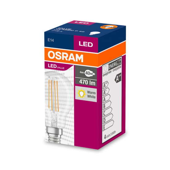 Лампа OSRAM® LED FIL 040 (EAN8720) , 4 Вт/827 E14 2700K CLASSIC P Лампа OSRAM® LED FIL 040 (EAN8720) , 4 Вт/827 E14 2700K CLASSIC P