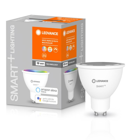 Лампочка LEDVANCE® SMART+ WI-FI 050 (EAN5693) dim меняет цвет, GU10, PAR16 Лампочка LEDVANCE® SMART+ WI-FI 050 (EAN5693) dim меняет цвет, GU10, PAR16