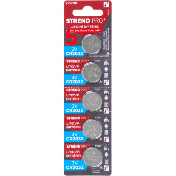 Battery Strend Pro, Li-MnO2, 5 pcs, CR2032