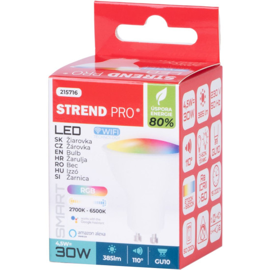 Strend Pro nutikas pirn, wifi, RGB värvimuutja, 5 W, GU10