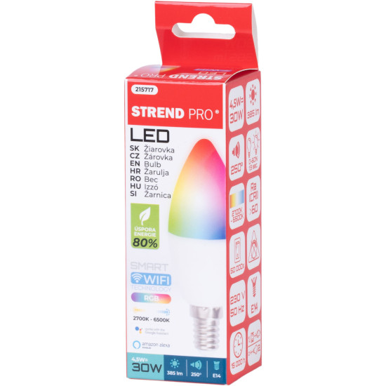 Strend Pro nutikas pirn, wifi, RGB värvimuutja, 5 W, E14