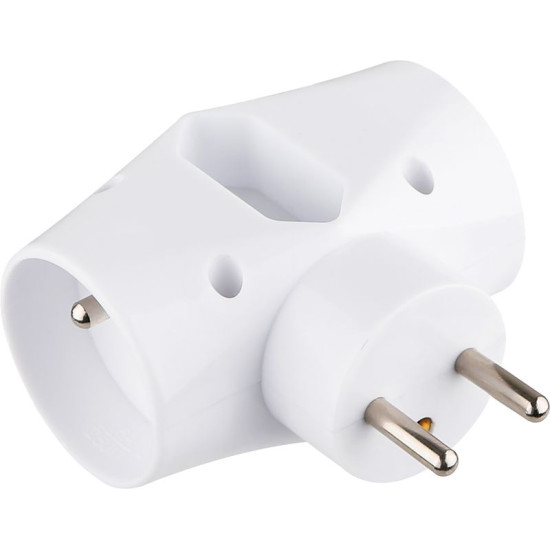 Розетка Strend Pro, белая, 2x 16 А + 1x 2,5 А Розетка Strend Pro, белая, 2x 16 А + 1x 2,5 А