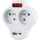 Strend Pro розетка, белый, 2x 16 А, USB A+C, выключатель Strend Pro розетка, белый, 2x 16 А, USB A+C, выключатель