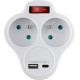 Strend Pro розетка, белый, 2x 16 А, USB A+C, выключатель Strend Pro розетка, белый, 2x 16 А, USB A+C, выключатель