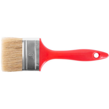 Paint brush Brisk 3,0" flat, Red.hand (PVC handle)