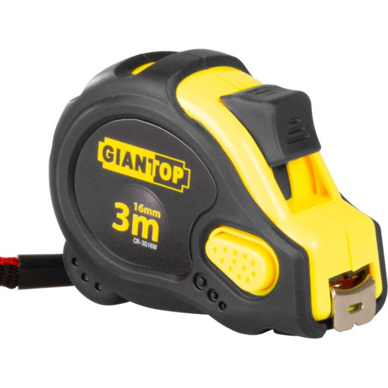 Steel measuring tape GIANT CR-G16 CE, 3 m, roll-up, rubber Steel measuring tape GIANT CR-G16 CE, 3 m, roll-up, rubber