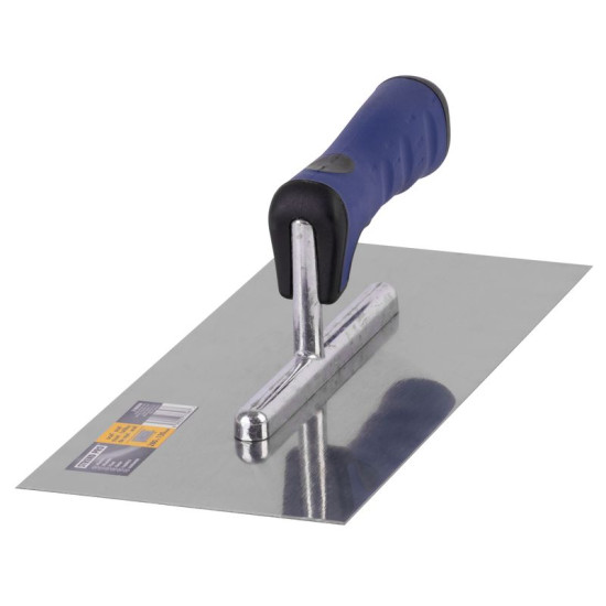 Dented steel trowel 280x130 mm Strend Pro, polished, PVC handle Dented steel trowel 280x130 mm Strend Pro, polished, PVC handle