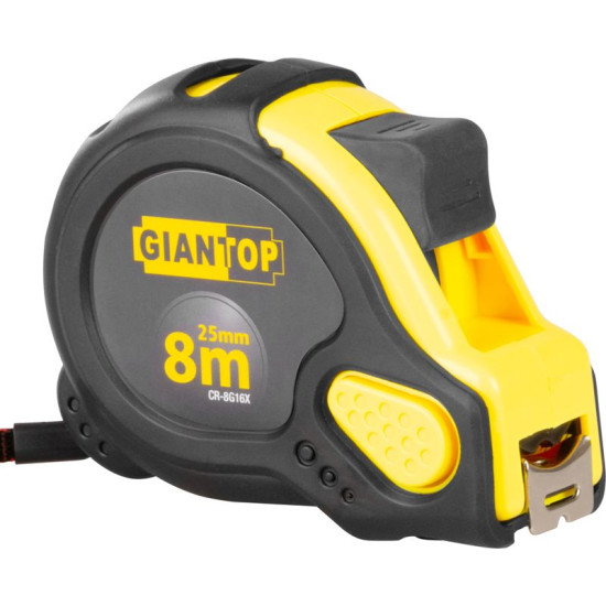 Steel measuring tape GIANT CR-G16 CE, 8 m, roll-up, rubber Steel measuring tape GIANT CR-G16 CE, 8 m, roll-up, rubber