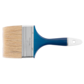 Paint brush 100mm / 4,0" (wooden handle) / natural DELUXE