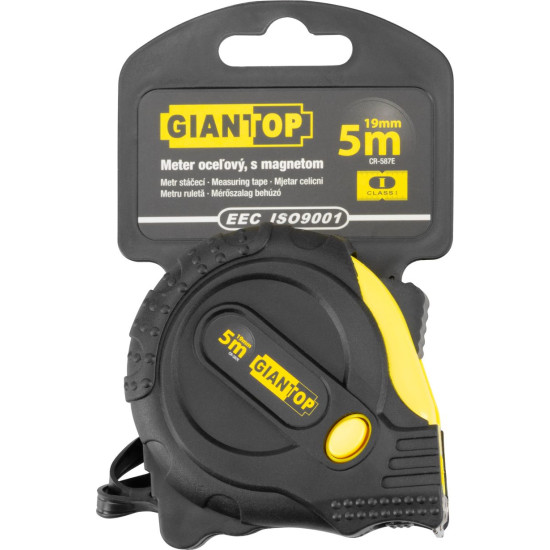 Steel measuring tape GIANT CR-87 CE, 5 m, 19 mm, Magnetic, roll-up
