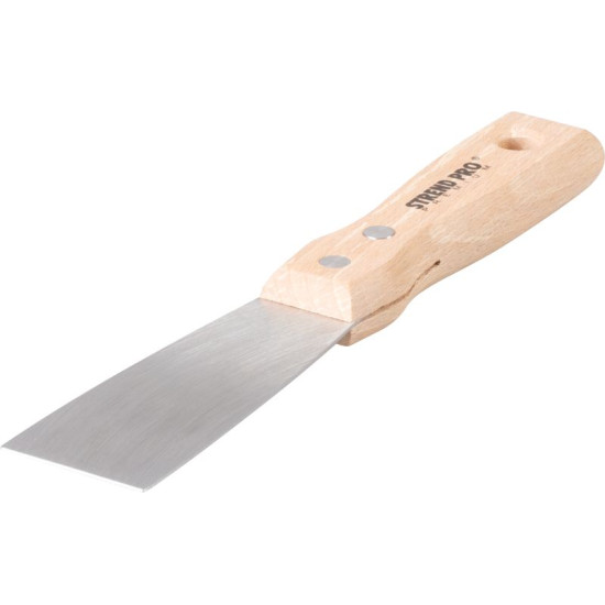 Putty knives Strend Pro Premium S295, 040x1,2 mm, INOX, beech handle Putty knives Strend Pro Premium S295, 040x1,2 mm, INOX, beech handle