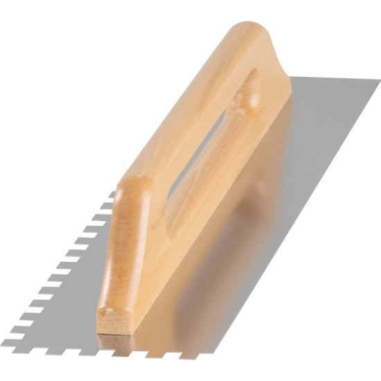 Strend Pro Premium trowel, HardWood, wooden handle, 480x130 mm, e10 mm, 0.7 mm, straight, stainless steel Strend Pro Premium trowel, HardWood, wooden handle, 480x130 mm, e10 mm, 0.7 mm, straight, stainless steel