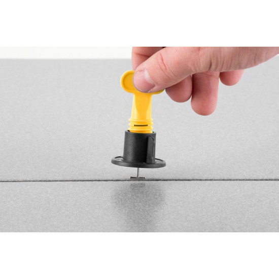 Strend Pro leveling set, 1x key, 50x T-spacer, 50x cap Strend Pro leveling set, 1x key, 50x T-spacer, 50x cap