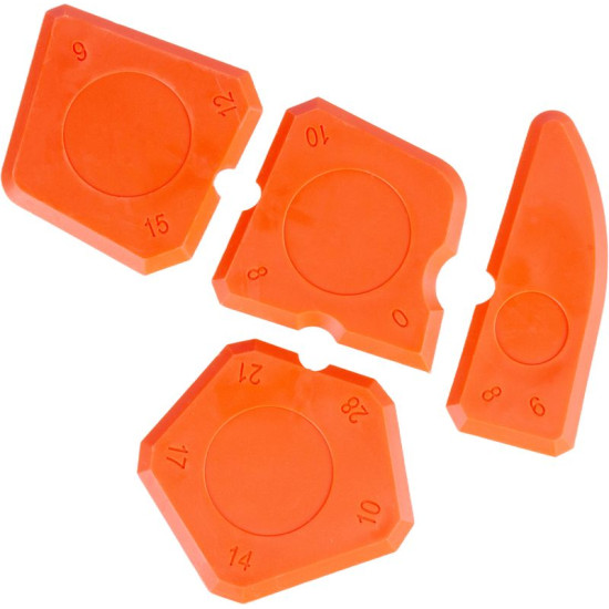 Set of Strend Pro squeegees, for silicone and putty, 4 pcs Set of Strend Pro squeegees, for silicone and putty, 4 pcs