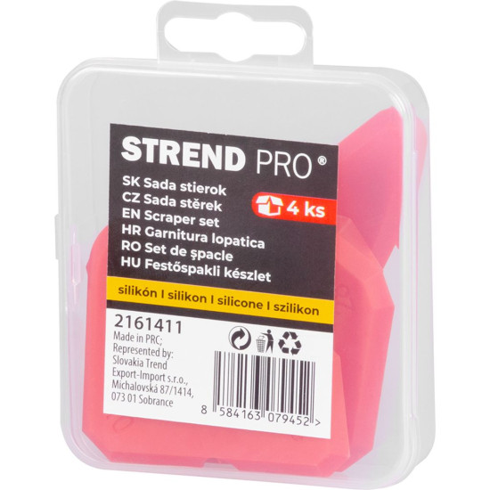 Set of Strend Pro squeegees, for silicone and putty, 4 pcs Set of Strend Pro squeegees, for silicone and putty, 4 pcs