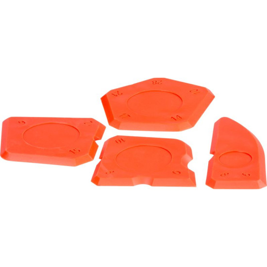 Set of Strend Pro squeegees, for silicone and putty, 4 pcs Set of Strend Pro squeegees, for silicone and putty, 4 pcs
