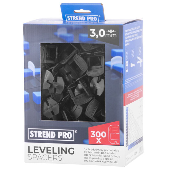 Tile spacer Strend Pro LS230T, under tile, 3 mm, pack. 300 pcs, black plastic Tile spacer Strend Pro LS230T, under tile, 3 mm, pack. 300 pcs, black plastic
