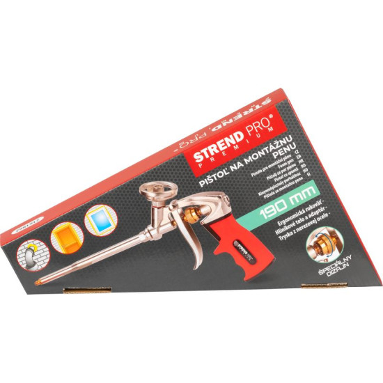 Strend Pro püstol JWF-F101A, alumiinium, Cr, 190 mm, vahtpolüuretaanist paigaldamiseks