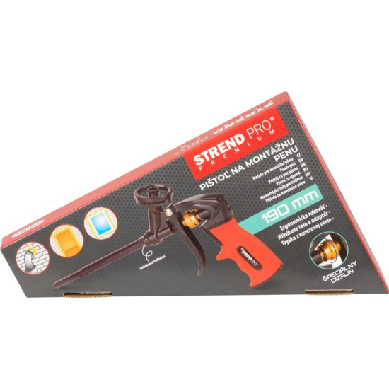 Strend Pro Premium püstol, JWF-F101B, alumiinium, teflon, 190mm, vahtpolüuretaanist paigaldamiseks
