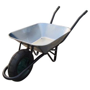 Wheelbarrow metal 60 lit. (inflatable wheel) galvanized container / black frame Wheelbarrow metal 60 lit. (inflatable wheel) galvanized container / black frame