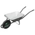 Wheelbarrow metal 60 lit. (solid wheel) galvanized container / black frame