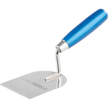 Stainless steel bricklaying trowel 060 mm Strend Pro, wooden handle