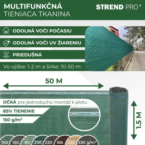 Ткань затеняющая POPULAR.NET 1,5х50 м, ПНД, УФ, 150 г/м2, 90% зеленый Ткань затеняющая POPULAR.NET 1,5х50 м, ПНД, УФ, 150 г/м2, 90% зеленый