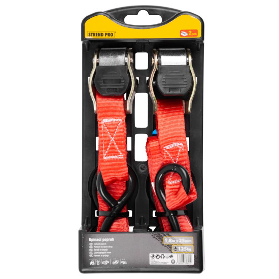 Стяжка Strend Pro TRS-602, 25 мм, L-1,8 м, макс. 250 кг,  2 шт.