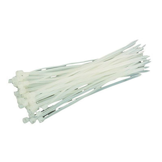 Binding tapes Strend Pro CT66BW, 120x2,5mm 50pcs, white, nylon Binding tapes Strend Pro CT66BW, 120x2,5mm 50pcs, white, nylon