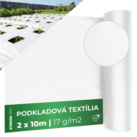 Textile Garden B1106 2x10 m, fliis, 17 g/m, valge