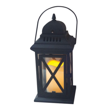 Lantern Nicehome, 14x14x30 cm, LED, 3xAAA, metalic