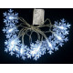 Christmas Light MagicHome SnowFlake, 90 cm, 10xLED white, 2xAA, interior
