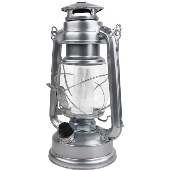 Lantern Nicehome, 16 LED, 15x11.5x23.5 cm, 4xAA, metalic, silver