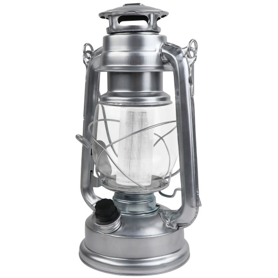 Latern Nicehome, 16 LED, 15x11,5x23,5 cm, 4xAA, metallik, hõbe