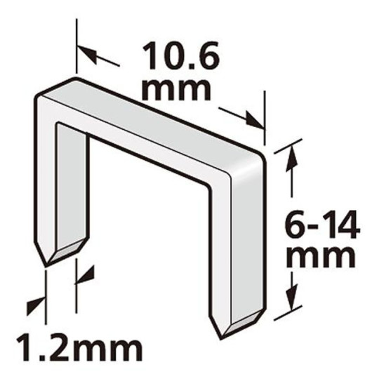 Klambrid Strend Pro Premium J914, 14 mm, klambrid klammerdaja jaoks, 1,2x10,6 mm, pak. 1000 tk Klambrid Strend Pro Premium J914, 14 mm, klambrid klammerdaja jaoks, 1,2x10,6 mm, pak. 1000 tk