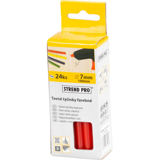 Kuumliim Strend pro GS-201c, 100x7 mm, punane, 24 tk