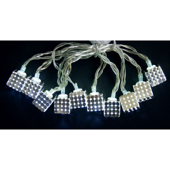 Christmas Light MagicHome Metal Cube, silver, 2xAA, interior Christmas Light MagicHome Metal Cube, silver, 2xAA, interior